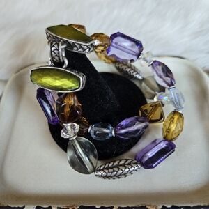 B-001-Multi-Color Stretch Beaded Bracelet